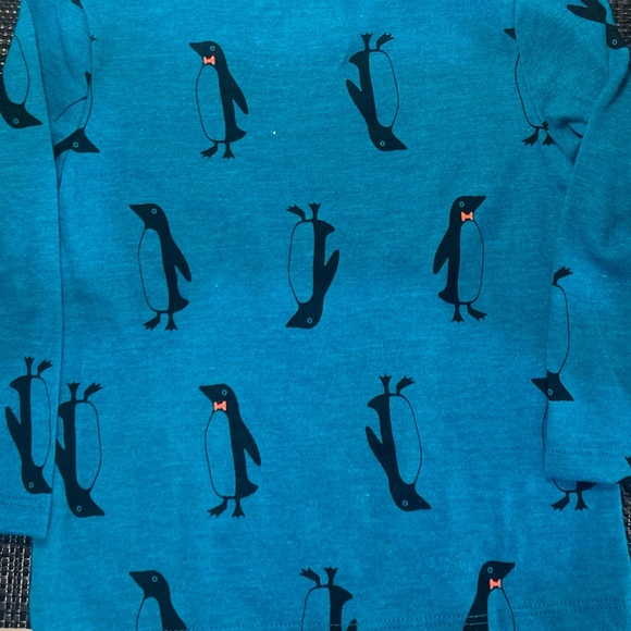 💫NWTCat & Jack Blue Long Sleeve Graphic PenguinTee (18M) - Picture 4 of 7